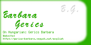 barbara gerics business card